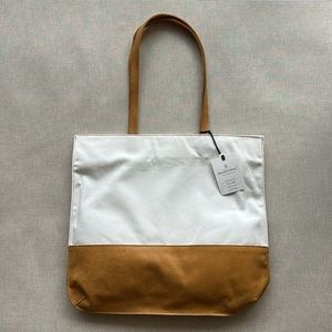 Hearth & Hand with Magnolia Leather & Canvas Tote Bag 2